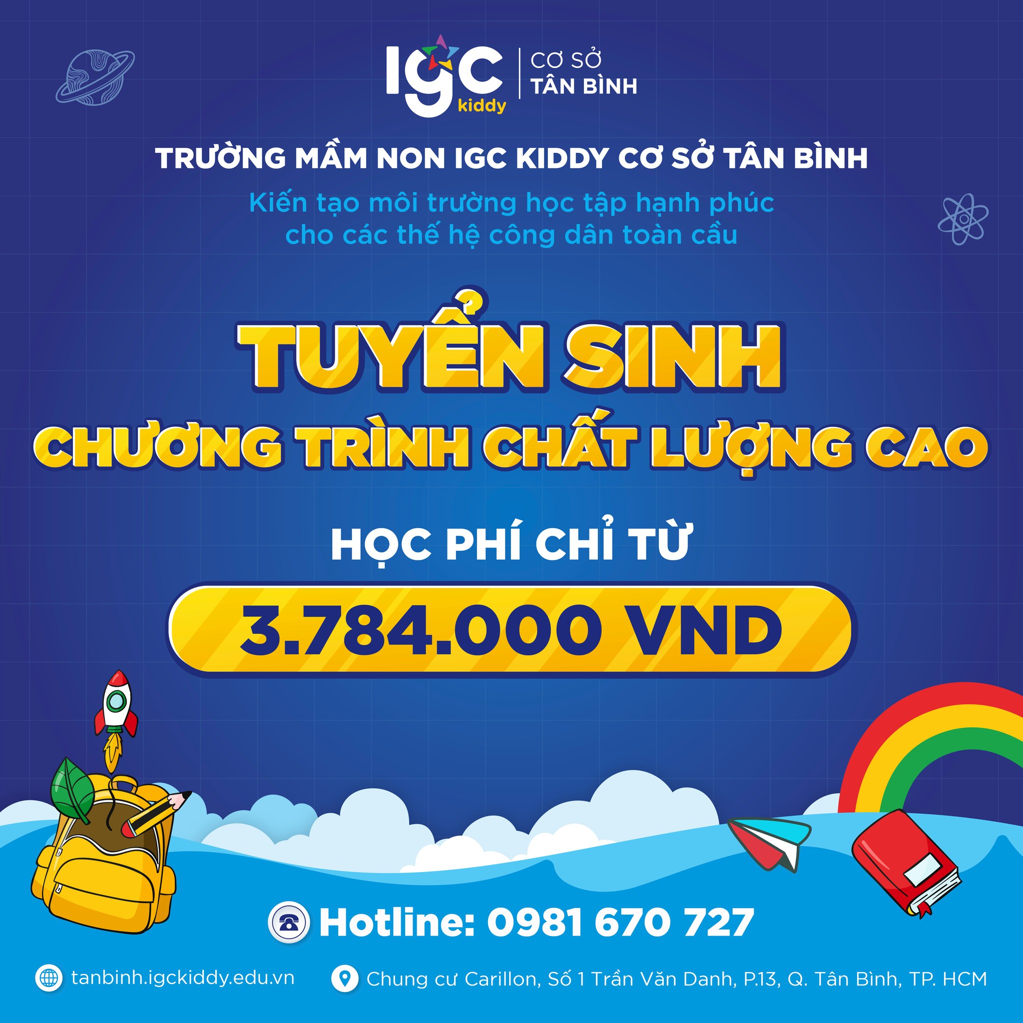 TUYỂN SINH CHƯƠNG TRÌNH CHẤT LƯỢNG CAO HỌC PHÍ CHỈ TỪ 3.784.000 VND