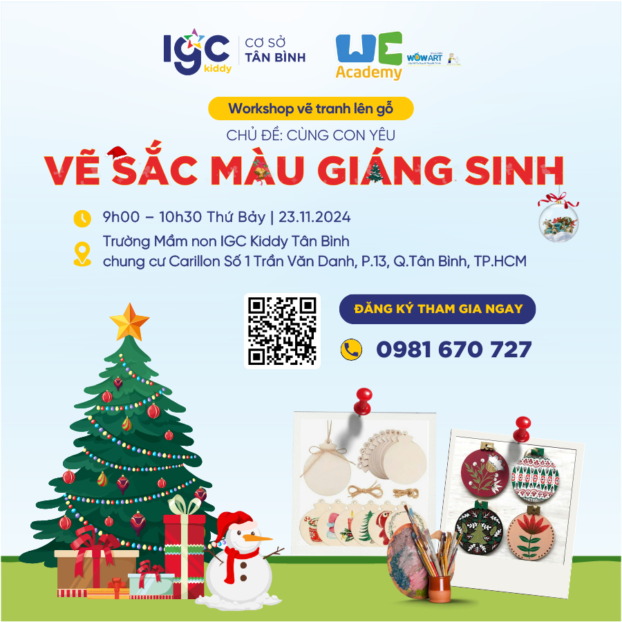 WORKSHOP VẼ SẮC MÀU GIÁNG SINH