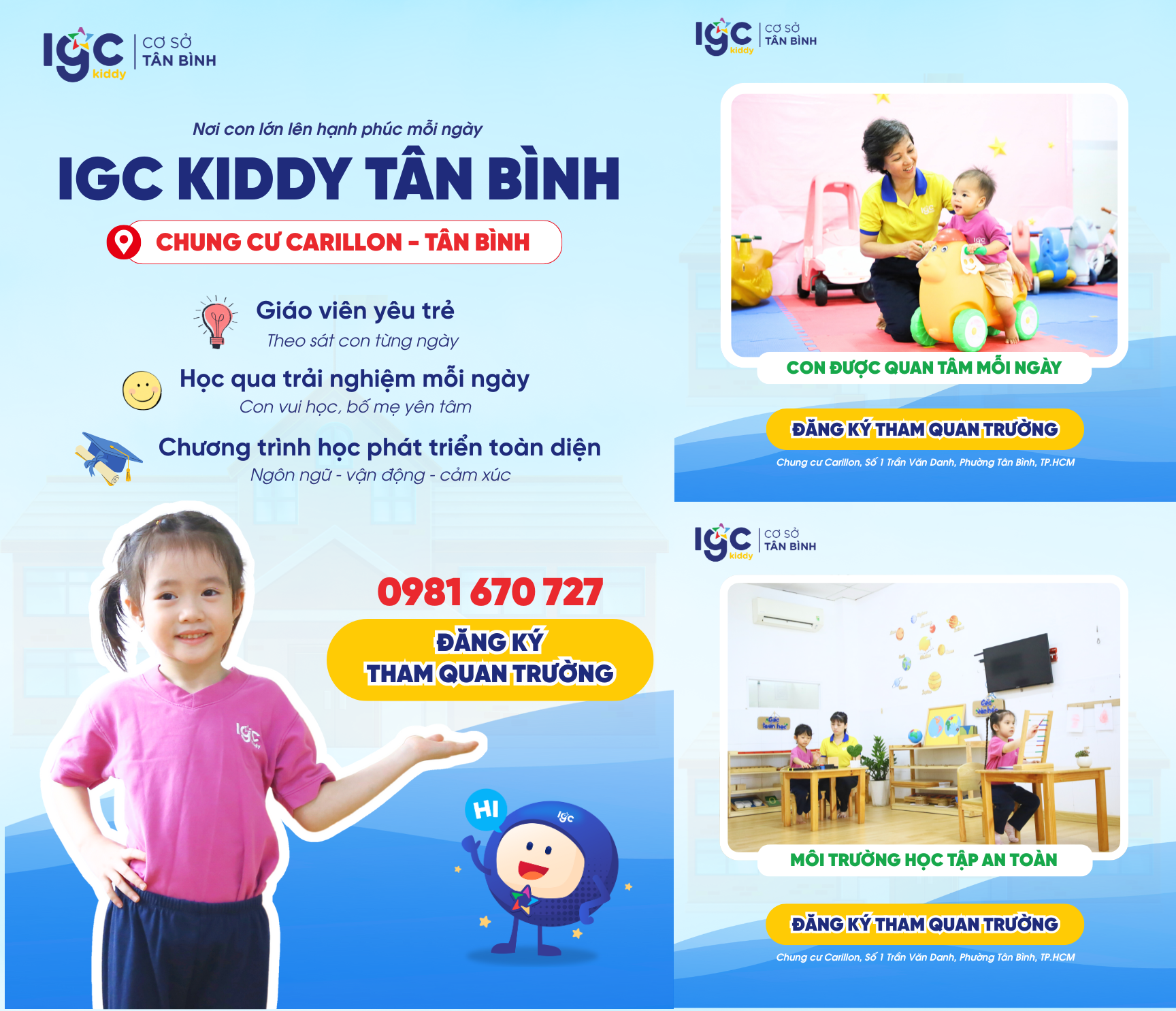 IGC KIDDY TÂN BÌNH – NGÔI TRƯỜNG NHỎ, NƠI YÊU THƯƠNG ĐƯỢC CHĂM BẪM MỖI NGÀY