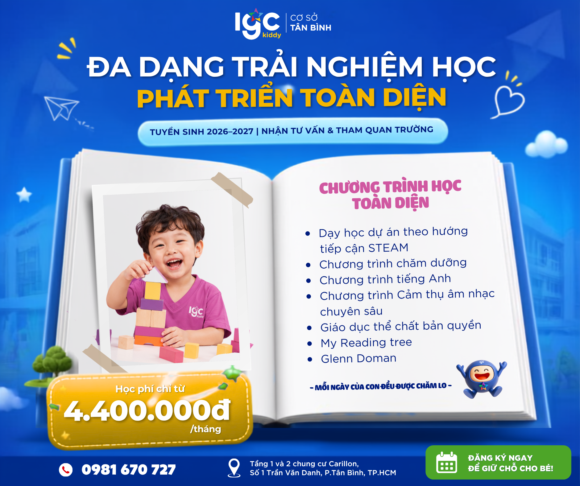 [IGC KIDDY TÂN BÌNH] MỖI CHUYẾN ĐI – MỘT CƠ HỘI ĐỂ CON HIỂU THÊM VỀ THẾ GIỚI
