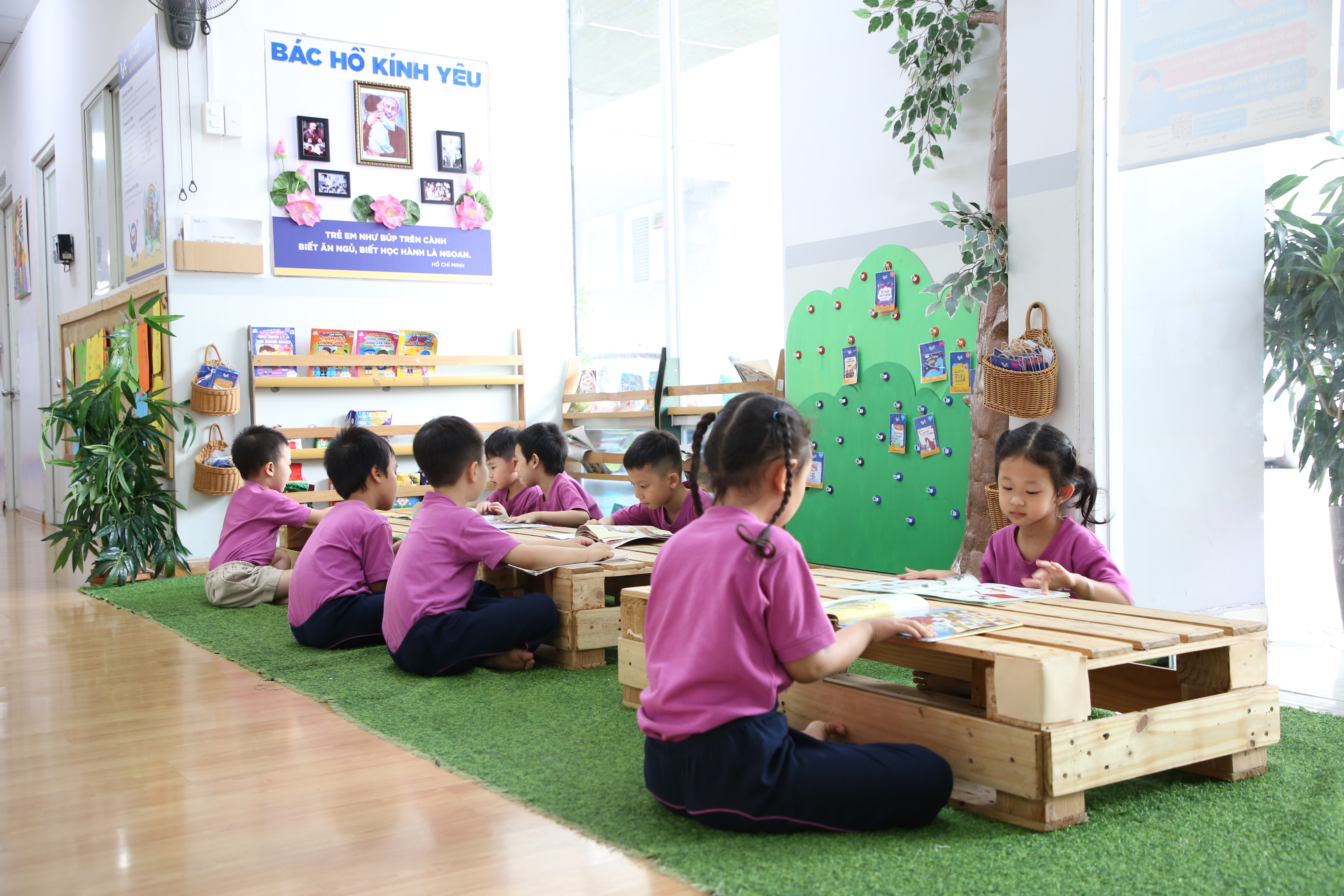 Cơ sở vật chất được đầu tư giúp trẻ có không gian phát triển