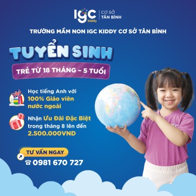 Trường mầm non - Chương trình ưu đãi hấp dẫn khi nhập học trong tháng 8