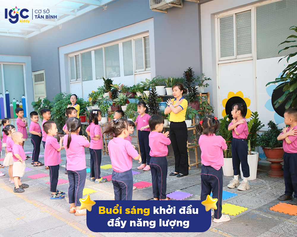 Buổi sáng đầy năng lượng tại IGC Kiddy cơ sở Tân Bình
